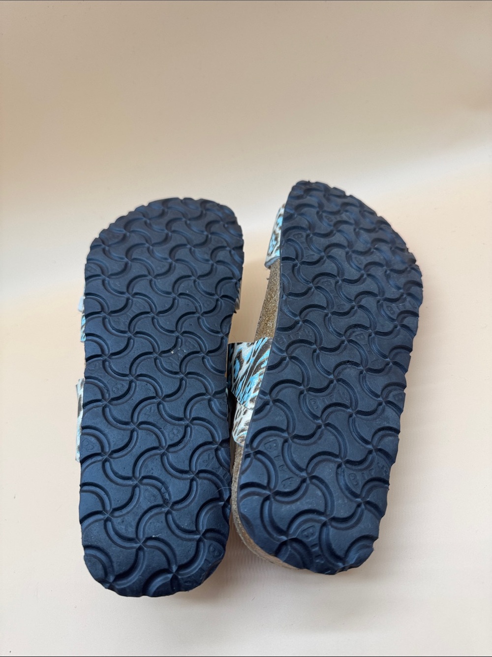Birkenstock Blue Leopard Print Women's Sandals - Picture 7 of 7